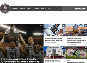 How offtackleempire.com looks like on a tablet such as an iPad.