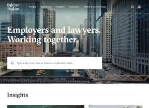 How ogletree.com looks like on a tablet such as an iPad.
