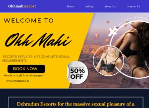 How ohhmahiescort.com looks like on a tablet such as an iPad.