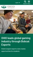 How ohio.edu looks like on a mobile device such as an iPhone.