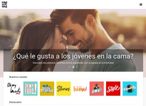 How ohmirevista.com looks like on a tablet such as an iPad.