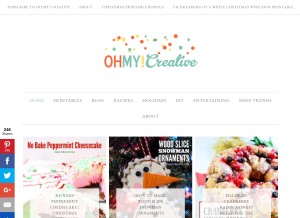How ohmy-creative.com looks like on a tablet such as an iPad.