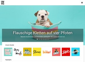 How ohmymag.de looks like on a tablet such as an iPad.