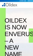 How oildex.com looks like on a mobile device such as an iPhone.