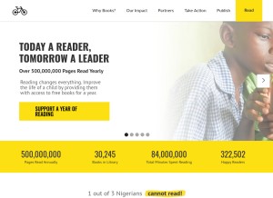 How okadabooks.com looks like on a tablet such as an iPad.