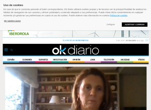 How okdiario.com looks like on a tablet such as an iPad.
