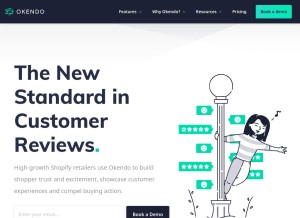 How okendo.io looks like on a tablet such as an iPad.