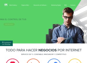 How okhosting.com looks like on a tablet such as an iPad.