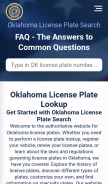 How oklahomalicenseplate.com looks like on a mobile device such as an iPhone.
