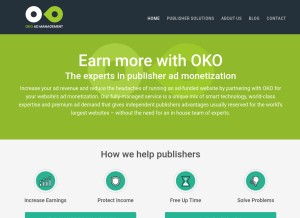 How oko.net looks like on a tablet such as an iPad.