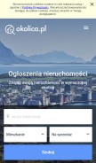 How okolica.pl looks like on a mobile device such as an iPhone.