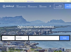 How okolica.pl looks like on a tablet such as an iPad.
