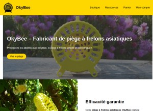 How okybee.com looks like on a tablet such as an iPad.