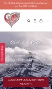 How ola-picsola.com looks like on a mobile device such as an iPhone.