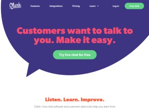 How olark.com looks like on a tablet such as an iPad.
