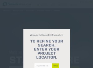 How oldcastleprecast.com looks like on a tablet such as an iPad.
