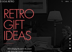 How oldsoulretro.com looks like on a tablet such as an iPad.