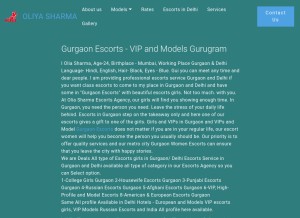 How oliyasharma.in looks like on a tablet such as an iPad.