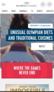 How olympicchannel.com looks like on a mobile device such as an iPhone.