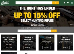 How omahaoutdoors.com looks like on a tablet such as an iPad.