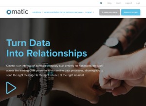 How omaticsoftware.com looks like on a tablet such as an iPad.