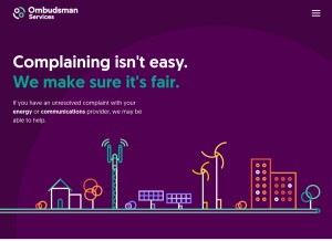How ombudsman-services.org looks like on a tablet such as an iPad.