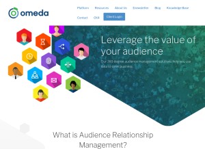 How omeda.com looks like on a tablet such as an iPad.