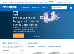 How omega.ca looks like on a tablet such as an iPad.