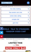 How omegle.world looks like on a mobile device such as an iPhone.