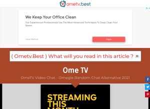 How ometv.best looks like on a tablet such as an iPad.