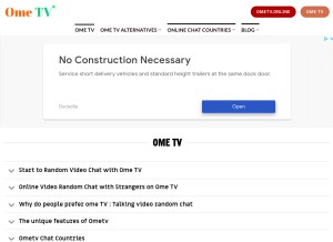 How ometv.info looks like on a tablet such as an iPad.