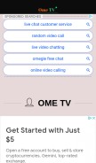 How ometv.online looks like on a mobile device such as an iPhone.
