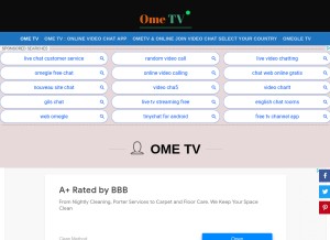 How ometv.online looks like on a tablet such as an iPad.