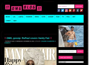 How omg.blog looks like on a tablet such as an iPad.