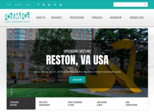 How omg.org looks like on a tablet such as an iPad.