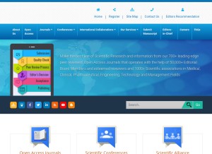 How omicsonline.org looks like on a tablet such as an iPad.