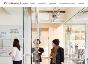 How omnicomgroup.com looks like on a tablet such as an iPad.