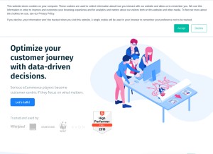 How omniconvert.com looks like on a tablet such as an iPad.