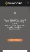 How omnicoreagency.com looks like on a mobile device such as an iPhone.