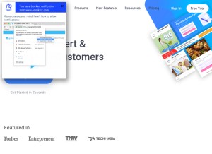 How omnikick.com looks like on a tablet such as an iPad.