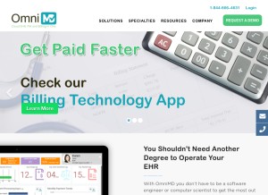 How omnimd.com looks like on a tablet such as an iPad.