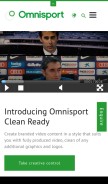 How omnisport.tv looks like on a mobile device such as an iPhone.