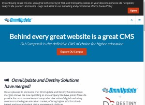 How omniupdate.com looks like on a tablet such as an iPad.