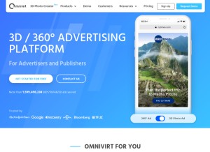 How omnivirt.com looks like on a tablet such as an iPad.