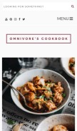 How omnivorescookbook.com looks like on a mobile device such as an iPhone.