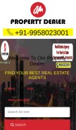 How ompropertydealer.com looks like on a mobile device such as an iPhone.