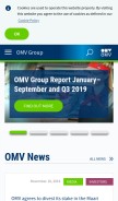How omv.com looks like on a mobile device such as an iPhone.