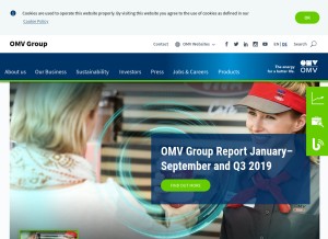 How omv.com looks like on a tablet such as an iPad.