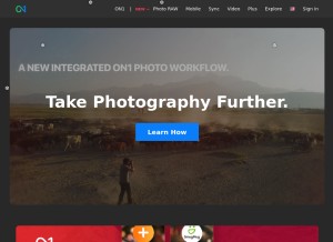 How on1.com looks like on a tablet such as an iPad.