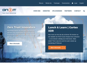 How on2it.net looks like on a tablet such as an iPad.